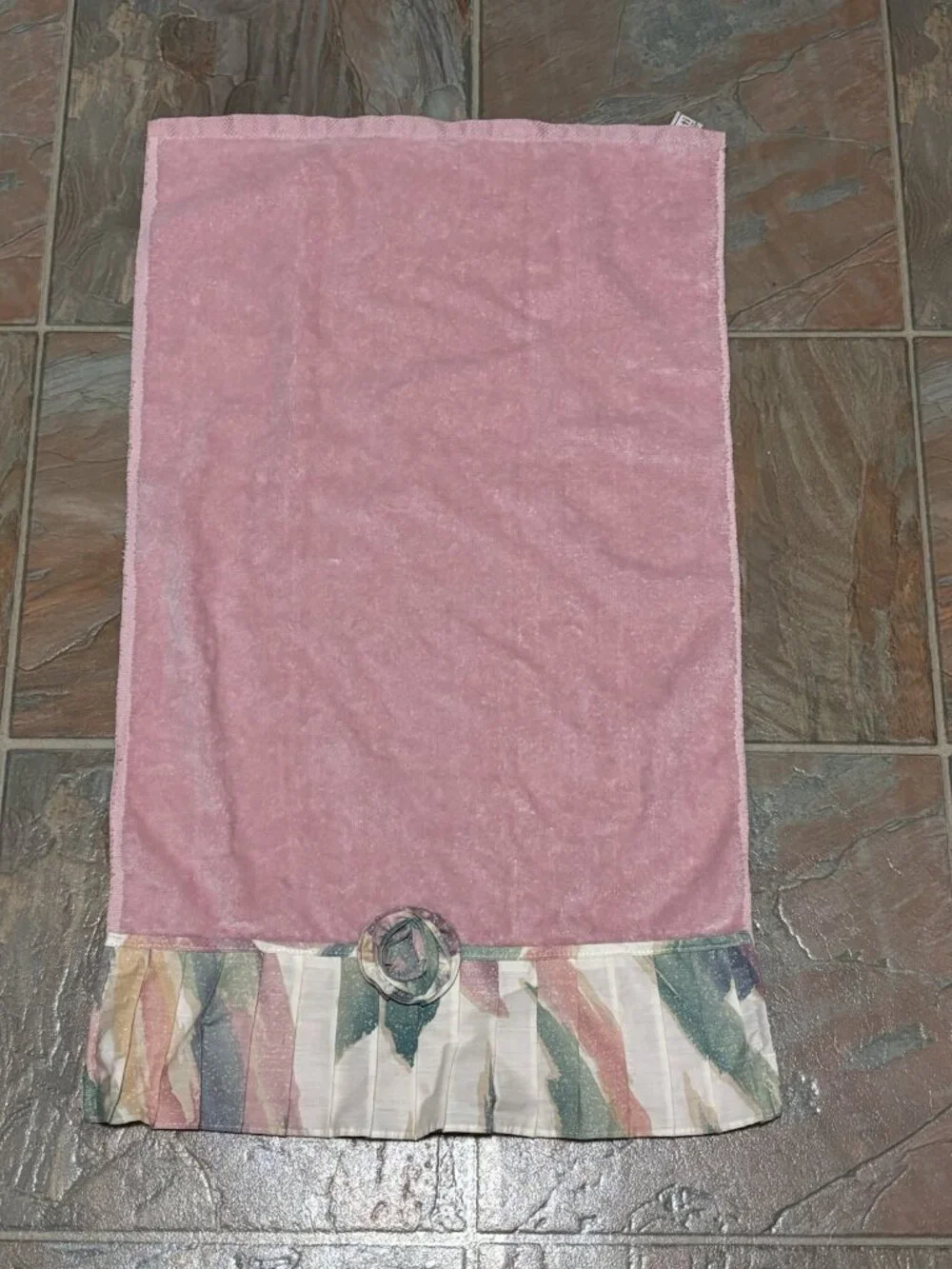 Vintage Avanti Look Dusty Pink Bathroom Towel Set 80s 90s Vibes Pleats